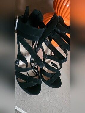 Women’s Black Strappy High Heel Sandals - Classic Evening Heels